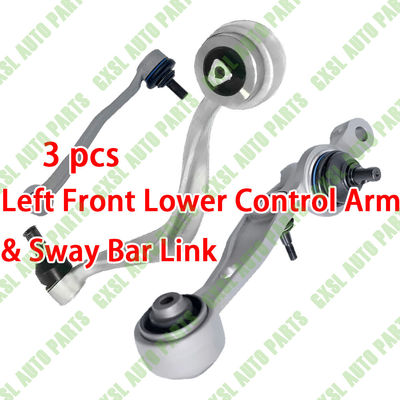 For Rolls Royce Phantom 3pcs Left Front Lower Control Arm &amp; Sway Bar Link OEM 31120409267 31122180523 31350440780