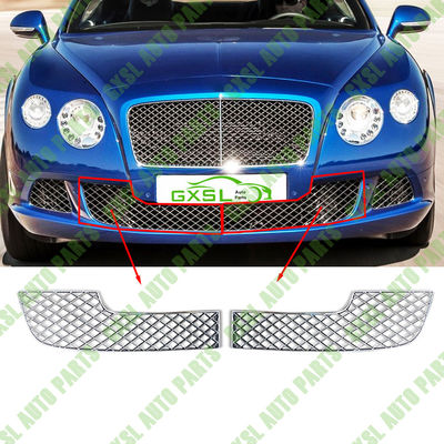 Chrome Front Bumper Mesh Inner Grille For Bentley Continental Gt 6.0 2012-2015 OEM 3W3807681H 3W3807682H