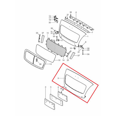 Radiator Grille Cover Without License Plate Bracket Cover Grille Outer Frame For Bentley Continental GT 2012-2015 OEM 3W3853651CGRU