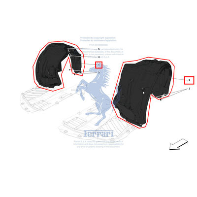 Left Right Black Front Wheelhouse Radkasten Radhausschale Vorne For Ferrari F8 Spider OEM 862050 879212 862017 879210