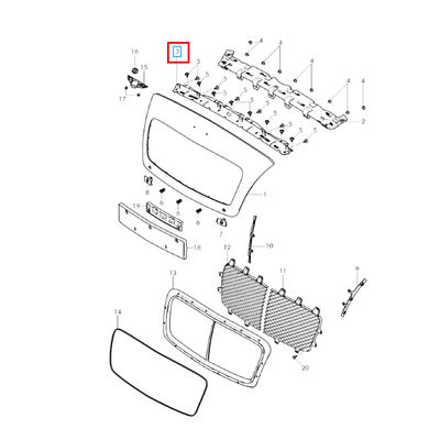 Center Grid Bracket Radiator Grille Mounting Bracket For Bentley Continental Gt Gtc New Supersports 2016-2019 OEM 3W3807277B 3W3807277D 3W3807277E