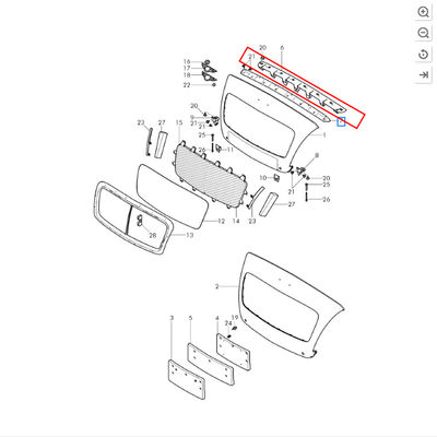 For Bentley Continental GT 2012-2015 Grille Case Bracket OEM 3W3807181B