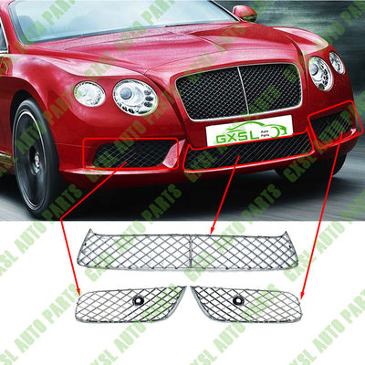 For Bentley Continental Gt & Gtc V8 2012-2015 Chrome Bumper Grills Kit (Without Acc)OEM 3W3807647B 3W3807647C 3W3807648B 3W3807648C 3W3807667D 3W3807667F