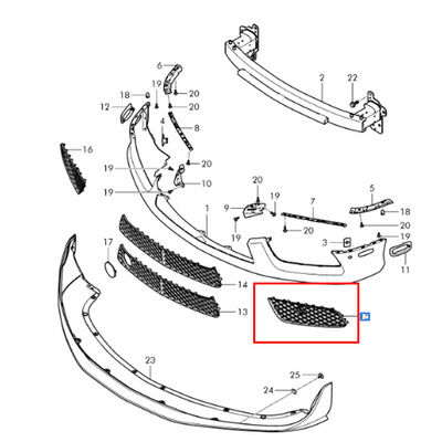 For Bentley Continental Gt &amp; Gtc V8 4.0 2012-2015 Chrome Left Bumper Grills OEM 3W3807647B 3W3807647C