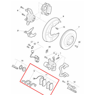 For Bentley Continental Gt Gtc 2012-2014 & Flying Spur  2012 Rear Brake Pads Kit OME 3W5698451B 3W0698451J