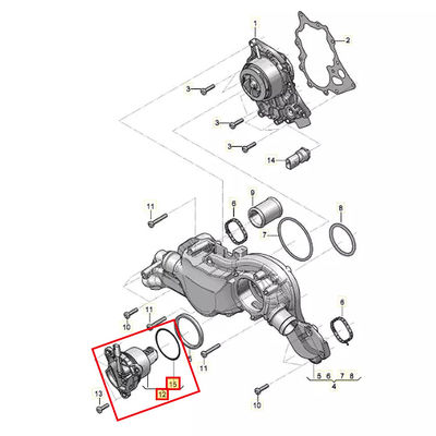 For Bentley Bentayga V8 Thermostat OEM 0P2121115C 0P2121115D