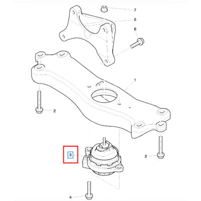 For Bentley Mulsanne 2010+ Transmission Mount OEM 3Y0399105A
