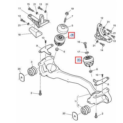 Per Bentley Mulsanne 2010-2016 Montaggi motore OEM 3Y0199384A