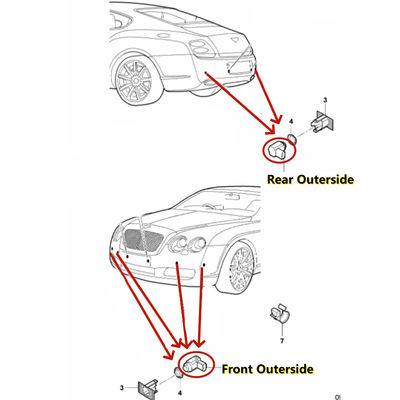 For Bentley Continental GT GTC Front Rear Parking Assist Sensors ABS Sensors OEM 1U0919275 1K0919275