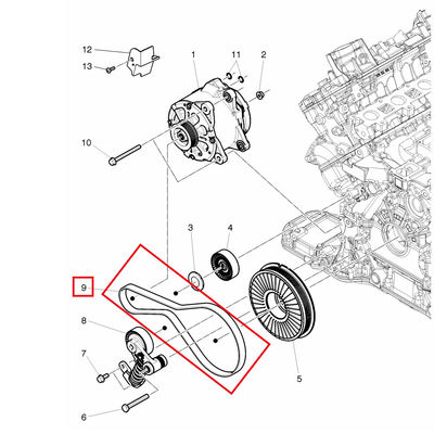 For Bentley Continental GT/GTC Flying Spur 2011-2018 Drive Belt Multi Wedge Belt OEM 079903137AJ
