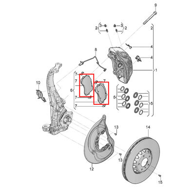 For Bentley Bentayga Front &amp; Rear Brake Pads Sensors Kit OEM 4M0698151AK 4M0698151AE 4M0698451C 4M0698451T