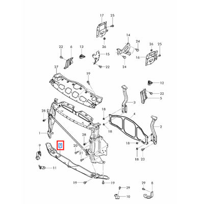 For Bentley Continental Gt 2012-2017 Flying Spur 2014-2019 Front Lower Radiator Support OEM 3W0805057J 3W0805057H