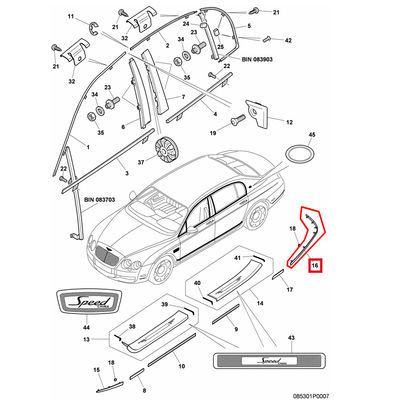 For Bentley Flying Spur 2009-2012 Body Parts Right Rear Bumper Bending Chrome Strip Strips OEM 3W5807812E
