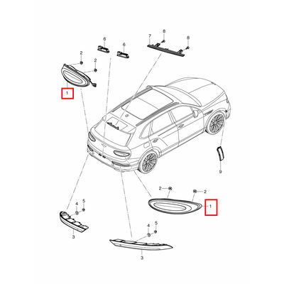 For Bentley Bentayga 2021 New Car Tail Light Cover Frame Rings Chrome Black Trim Rear Lamp Ring OEM 36A945207AK 36A945208AK