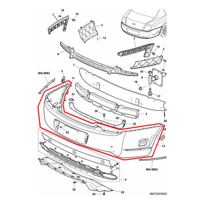 For Bentley Flying Spur 2009-2012 Rear Bumper OEM 3W5807417K 3W5807417L 3W5807417AF 3W5807417AB