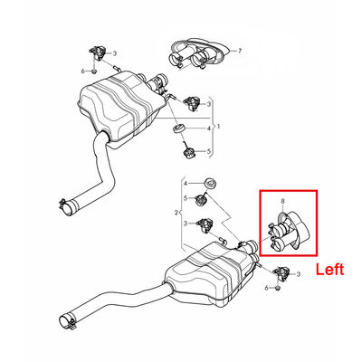 For Bentley Flying Spur 2013-2018 New Style Car Auto Left Exhaust Muffler Trim Rear Tail Throat OEM 4W0253681B