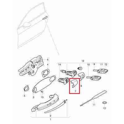 For Bentley Continental Flying Spur 2004-2017 ABS Plastic Door Handle Cover OEM 3W0837875 3W0837875A