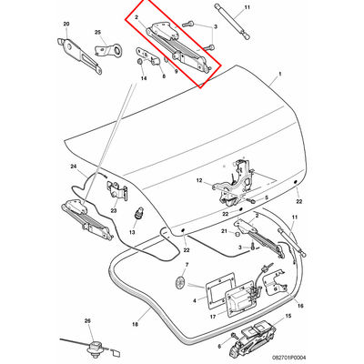 For Bentley Continental Flying Spur 2006-2012 Luggage Compartment Lid Left Tailgate Hinge OEM 3W5827301