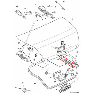 For Bentley Continental Flying Spur 2006-2012 Luggage Compartment Lid Right Tailgate Hinge OEM 3W5827302
