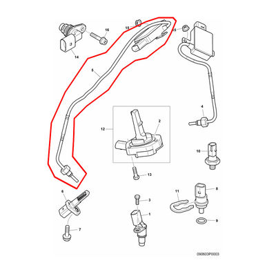 For Bentley Continental Gt Gtc Flying Spur Exhaust Gas Temperature Sensor OEM 07C919529C 07C919529E 07C919529G