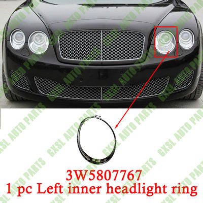 For Bentley Continental Flying Spur 2005-2013 Left Inner Headlight Chrome-Plated Ring With Electroplated Trim OEM 3W5807767