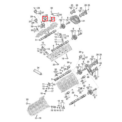 For Bentley Bentayga New Continental GT Flying Spur For Lamborghini URUS Camshaft Solenoid Valve OEM 06M906048F