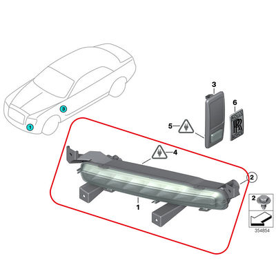 For Rolls-Royce Ghost RR4 Wraith RR5 2013-2017 Left Light Turn Signal Indicator OEM 63127211431 （ 6 plugs.6 Lines)