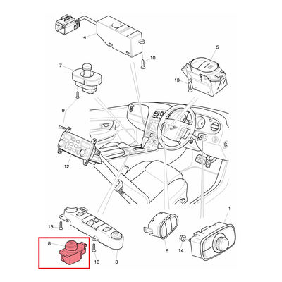 For Bentley Continental Flying Spur 2014-2019 Start Stop Lgnition Button Knob Switch OEM 3W0959839B