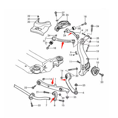For Bentley Continental Flying Spur Gt Gtc 2004-2019 1 Set Front Suspension Upper Lower Control Arm OEM 3W0407505 3W0407506 3W0407509 3W0407510 3W0407693 3W0407694 4E0407151J 3W0407151B 3W0411317B