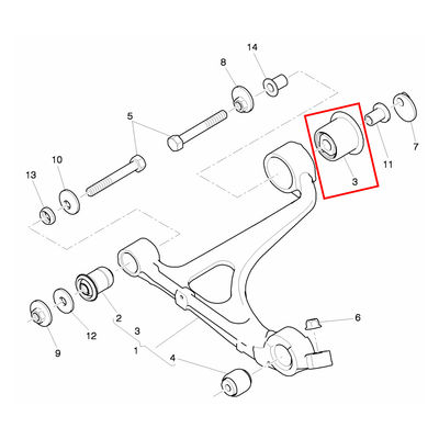 For Bentley Mulsanne Upper Swing Arm Lower Suspension Swing Arm Rubber Sleeve OEM 3Y0407172 3Y0407172A