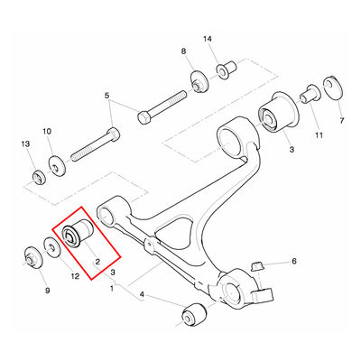 For Bentley Mulsanne Upper Swing Arm Lower Suspension Swing Arm Rubber Sleeve OEM 3Y0407171 3Y0407171A