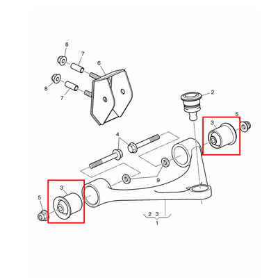 For Bentley Mulsanne Upper Swing Arm Lower Suspension Swing Arm Rubber Sleeve OEM 3Y0407200 3Y0407200A