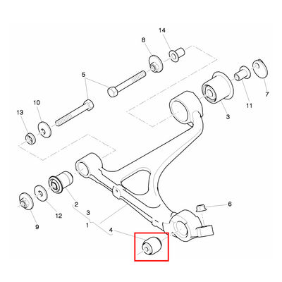 For Bentley Mulsanne Upper Swing Arm Lower Suspension Swing Arm Rubber Sleeve OEM 3Y0407181 3W0407181A