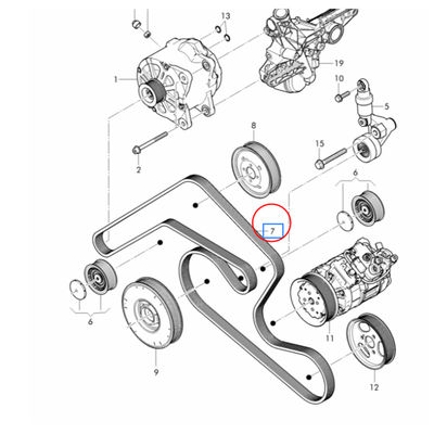 For Bentley Continental Gt Gtc &amp; Flying Spur Serpentine V Belt OEM 07C145933G 07C145933N 07C145933T