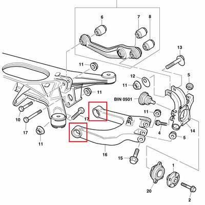 For Bentley Continental GT Flying Spur Trailing Arm Bushing Kit OEM 4E0511511G 4E0511512G 4E0505171K