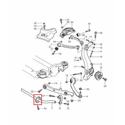 For Bentley Contimemtal Gt Gtc &amp; Flying Spur 2004-2018 Stabilizer Bar Bush Set OEM 3W0411305Q 3W0411305AF 3W0411305R 3W0411305AE 3W0411305J