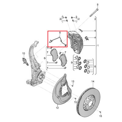 For Bentley Bentayga Front &amp; Rear Brake Pads Sensors OEM 4M0615121R 4M0615121S 4M0615121AB