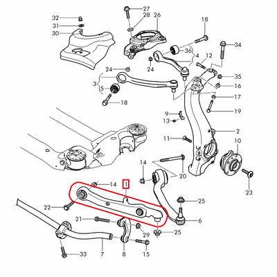 For Bentley Continental Gt &amp; Flying Spur Lower Control Arm OEM 3W0407151E 3W0407151D