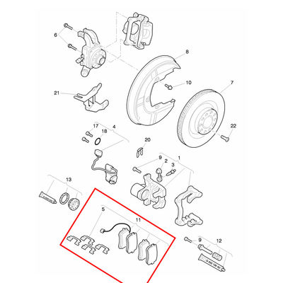 For Bentley Continental Gt &amp; Flying Spur Front &amp; Rear Brake Pad Kit OEM 3W0698451J 3W0698151R 3D0698151 3D0698151A 3W0698151AA