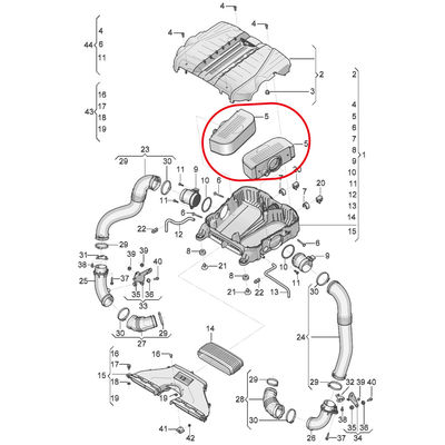 For Bentley Bentayga W12 Oil Filter &amp; Air Filter Kit OEM 07P115562B 36A133843