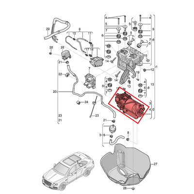 For Bentley Bentayga Lamborghini Urus Audi Q7 Air Suspension Compressor Pump OEM 4M0616005G 4M0616005H 4M0616005F