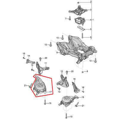 For Bentley Bentayga 2015+ Transmission Mounting Right Side P/N OEM 4M0399202L