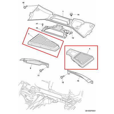 For Bentley Continental Gt & Gtc & Flying Spur W12 Engine Pollen Filter OEM 3D1819619A 3D2819620A