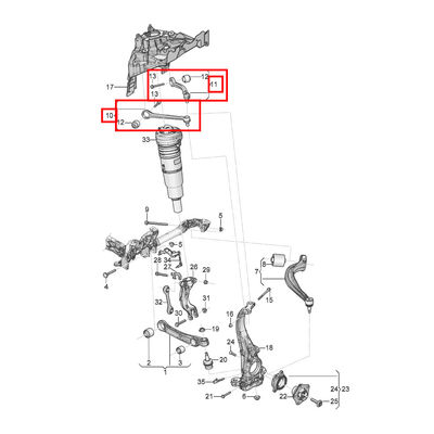 For Bentley Bentayga Front Suspension Upper Control Arms Set OEM 4M0407506C 4M0407505C 4M0407509C 4M0407510C