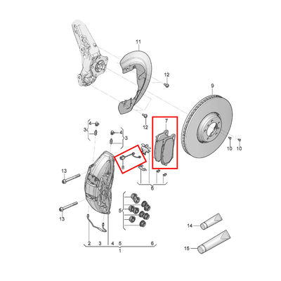 For Bentley Continental Gt Gtc Flying Spur Front Brake Pads & Sensors Kit OEM 3SA698151 971698451B 971698451C 971907637