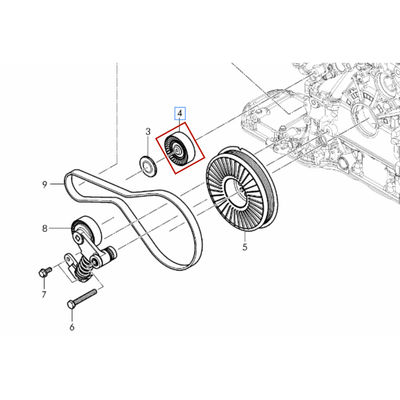 For Bentley Continental GT GTC Flying Spur Drive Belt Guide Pulley OEM 079903389D