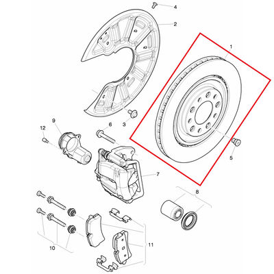 For Bentley Mulsanne 2011-2020 Rear Brake Rotors x2 OEM 3Y0615601A
