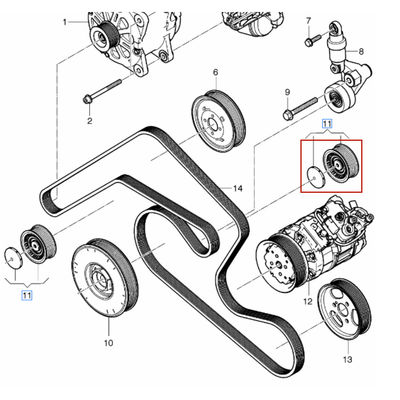 For Bentley Flying Spur Continental GT New SuperSports Belt Tensioner Pulley OEM 07D145276C 07D145276B 07D145276A