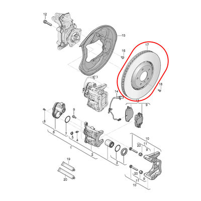 Για Bentley Bentayga πίσω περιστροφείς φρένων x2 OEM 4M0615601N