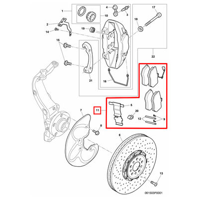 For Bentley Continental SuperSport Front Brake Pad Kit OEM 3W0698151S 3W0698151M